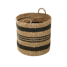 Load image into Gallery viewer, Hunter Set of 2 Striped Storage Baskets in Natural
