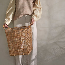 Load image into Gallery viewer, Safi Set of 2 Square Baskets in Natural Brown
