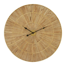 Load image into Gallery viewer, Ellaria Clock in Natural And Gold Finish
