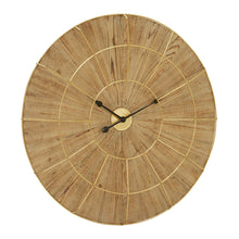 Load image into Gallery viewer, Ellaria Clock in Natural And Gold Finish
