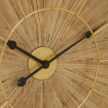 Load image into Gallery viewer, Ellaria Clock in Natural And Gold Finish
