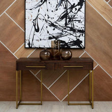 Load image into Gallery viewer, Louise Rectangular Wooden Console Table in Dark Brown
