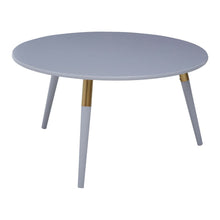 Load image into Gallery viewer, Anaïs Round Coffee Table in Light Grey And Gold
