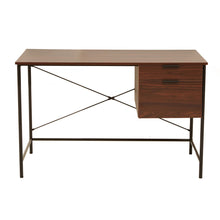 Load image into Gallery viewer, Dani Double Drawer Desk in Dark Walnut
