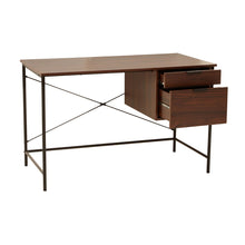 Load image into Gallery viewer, Dani Double Drawer Desk in Dark Walnut
