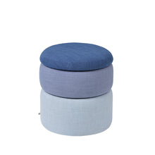 Load image into Gallery viewer, Pond Fabric Pouffe in Blue
