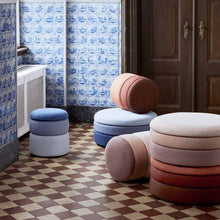 Load image into Gallery viewer, Pond Fabric Pouffe in Blue
