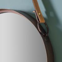 Load image into Gallery viewer, Orla Set of 2 Leather Strap Mirrors in Brown

