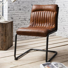 Load image into Gallery viewer, Leia Leather Office Chair in Vintage Brown
