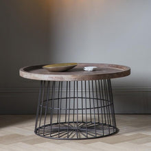 Load image into Gallery viewer, Emery Round Wooden Coffee Table in Brown

