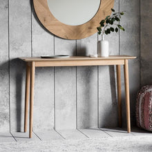 Load image into Gallery viewer, Odette Rectangular Oak Console Table in Natural 
