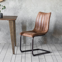 Load image into Gallery viewer, Wilma  Set of 2 Leather Dining Chairs in Brown 
