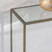 Load image into Gallery viewer, Lauren Rectangular Glass Console Table in Bronze
