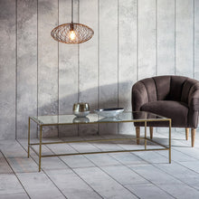 Load image into Gallery viewer, Lauren Rectangular Glass Coffee Table in Bronze
