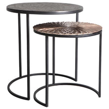 Load image into Gallery viewer, Yelena Nest of 2 Side Tables in Brass
