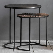 Load image into Gallery viewer, Yelena Nest of 2 Side Tables in Brass
