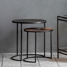 Load image into Gallery viewer, Yelena Nest of 2 Side Tables in Brass
