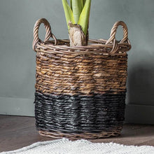 Load image into Gallery viewer, Eino Set of 3 Baskets in Black and Natural
