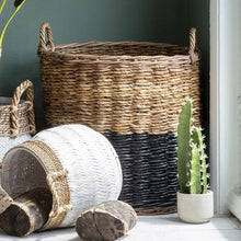 Load image into Gallery viewer, Eino Set of 3 Baskets in Black and Natural
