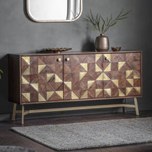Load image into Gallery viewer, Sheila Acacia Wood Sideboard in Gold
