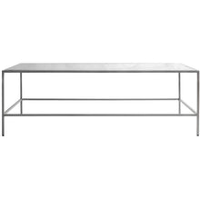 Load image into Gallery viewer, Lauren Rectangular Glass Coffee Table in Silver
