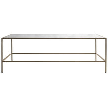 Load image into Gallery viewer, Lauren Rectangular Glass Coffee Table in Silver
