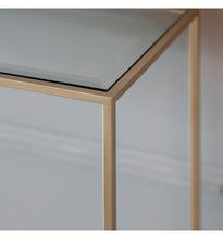 Load image into Gallery viewer, Lauren Rectangular Glass Console Table in Champagne
