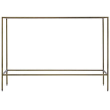 Load image into Gallery viewer, Lauren Rectangular Glass Console Table in Champagne
