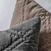 Load image into Gallery viewer, Iggy Quilted Cotton Velvet Cushion in Blush
