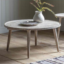 Load image into Gallery viewer, Agnes Round Coffee Table in Natural White
