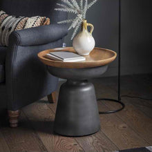 Load image into Gallery viewer, Ariadna Mango Wood Side Table in Grey
