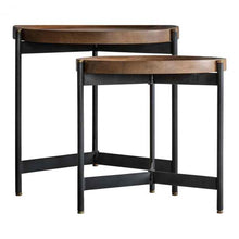 Load image into Gallery viewer, Zyra Round Wooden Nest Tables in Black
