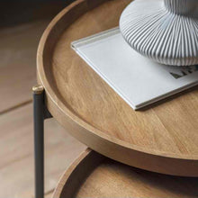 Load image into Gallery viewer, Zyra Round Wooden Nest Tables in Black
