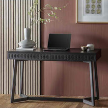 Load image into Gallery viewer, Hayleigh Mango Wood Two Drawer Desk in Black

