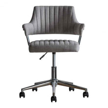 Load image into Gallery viewer, Leia Fabric Swivel Office Chair in Light Grey
