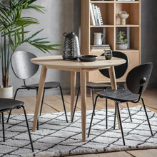 Load image into Gallery viewer, Odette 4 Seater Round Oak Dining Table in Natural
