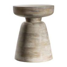 Load image into Gallery viewer, Aaliyah White Wash Side Table in Neutral
