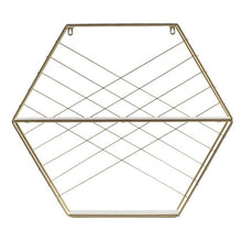 Load image into Gallery viewer, Elspeth Hexagonal Wall Shelf in Gold
