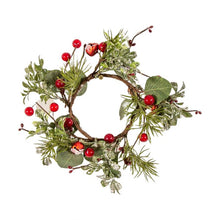 Load image into Gallery viewer, Eucalyptus Candle Ring with Berries
