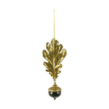 Load image into Gallery viewer, Tashia Set of 3 Acorn Gold Bauble in Black

