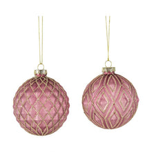 Load image into Gallery viewer, Lyra Set of 6 Glass Bauble in Pink

