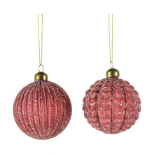 Load image into Gallery viewer, Lyra Set of 6 Glitter Baubles in Pink
