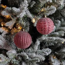 Load image into Gallery viewer, Lyra Set of 6 Glitter Baubles in Pink
