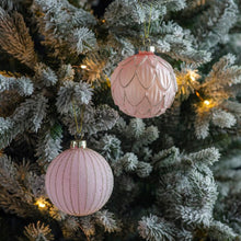 Load image into Gallery viewer, Kitty Set of 6 Round Glass Baubles in Pink
