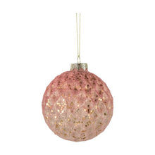 Load image into Gallery viewer, Kitty Set of 3 Glass Baubles in Pink
