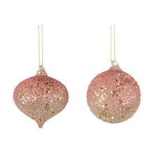 Load image into Gallery viewer, Kitty Set of 6 Glass Baubles in Pink
