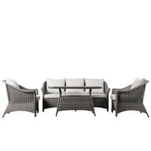 Load image into Gallery viewer, Palma Outdoor Sofa Dining Set in Grey
