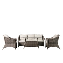 Load image into Gallery viewer, Palma Outdoor Sofa Dining Set in Natural
