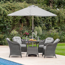 Load image into Gallery viewer, Palma Outdoor 4-Seater Dining Set in Grey
