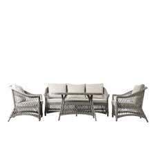 Load image into Gallery viewer, Tuscany Outdoor Sofa Dining Set in Stone
